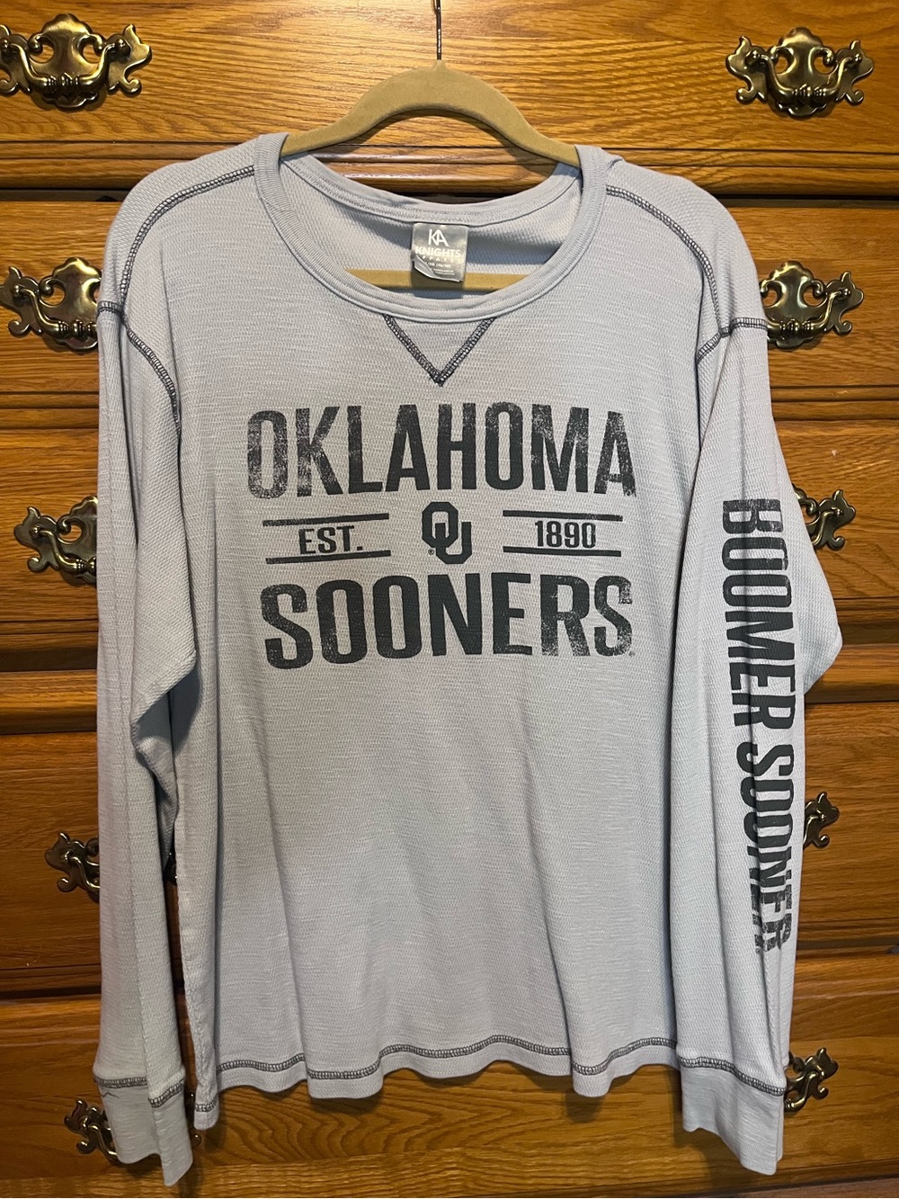 Knights Apparel Light OU Gray Crewneck T-Shirt